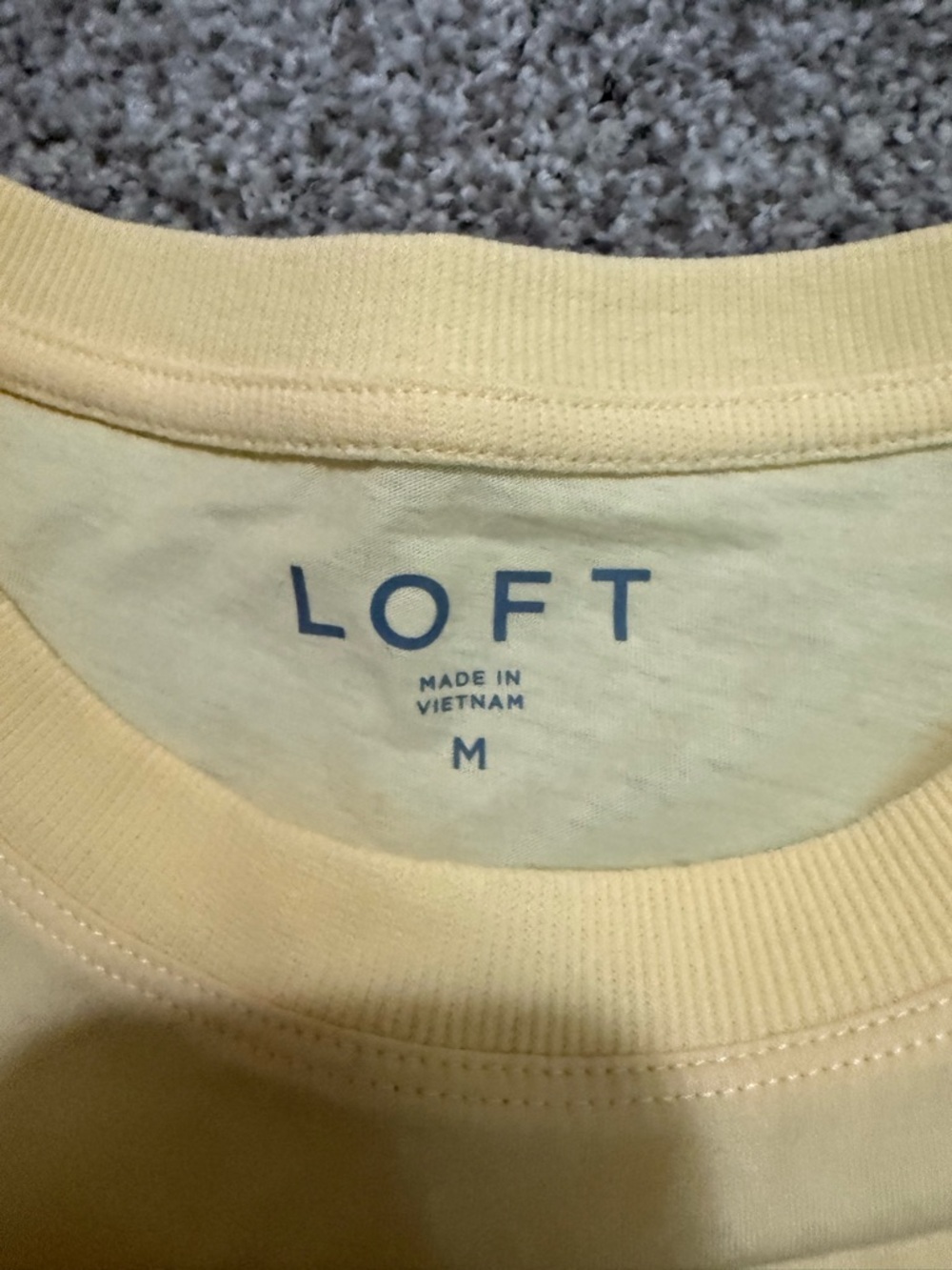 LOFT Pale Yellow Crewneck Short Sleeve Tee - Picture 3 of 6